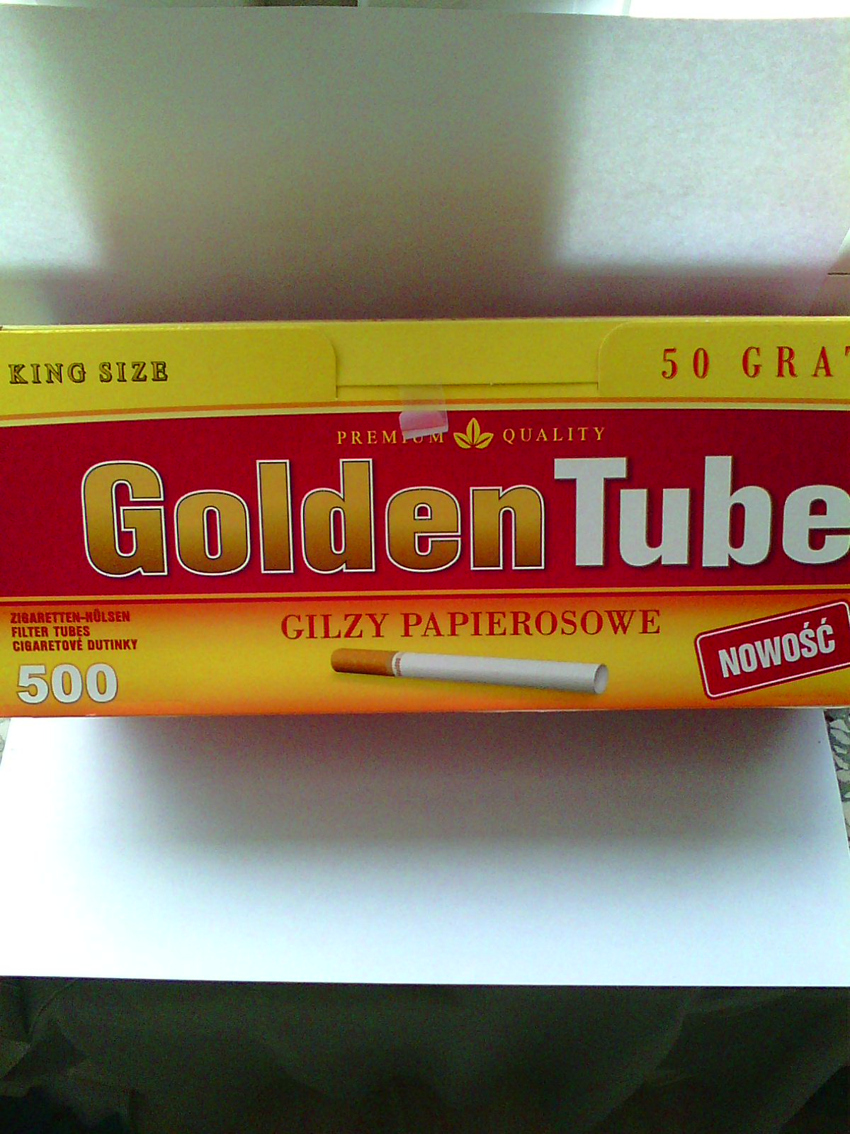 Gilzy papierosowe GOLDEN TUBE 500